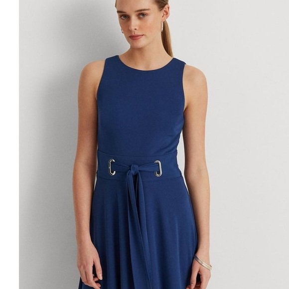 Ralph Lauren Classic Blue Midi Dress - Picture 4 of 5